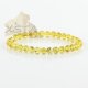 Yellow green round amber bracelet
